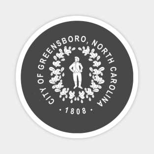 City of Greensboro White logo Magnet